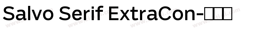 Salvo Serif ExtraCon字体转换